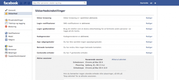 Sådan sikrer du din Facebook